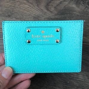 Kate Spade Credit Card Case Turquoise Teal